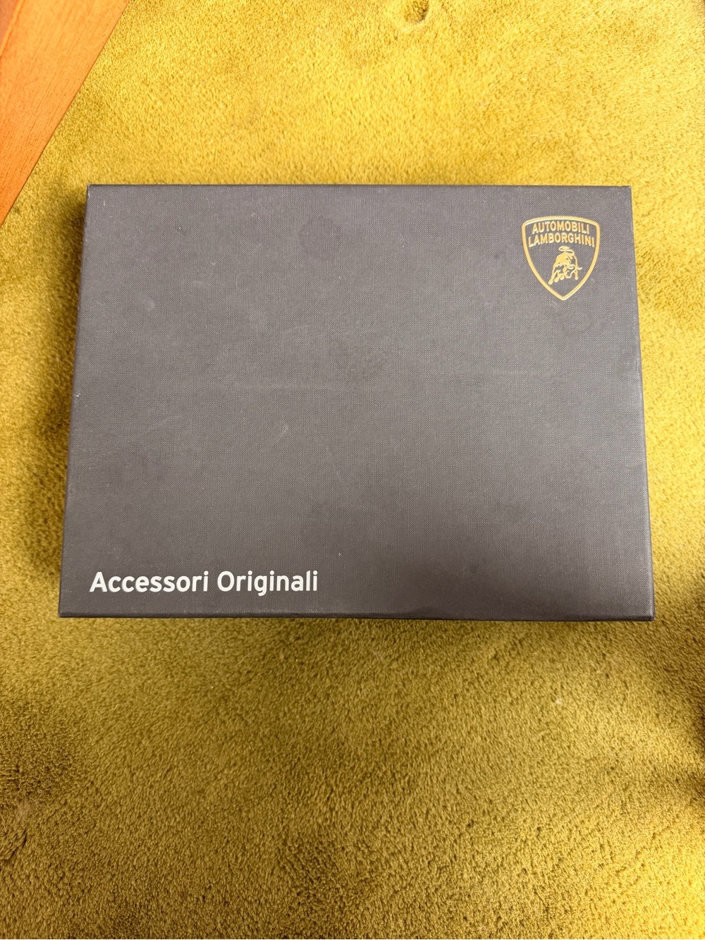Lamborghini Black Accessories Box with Gold Emblem